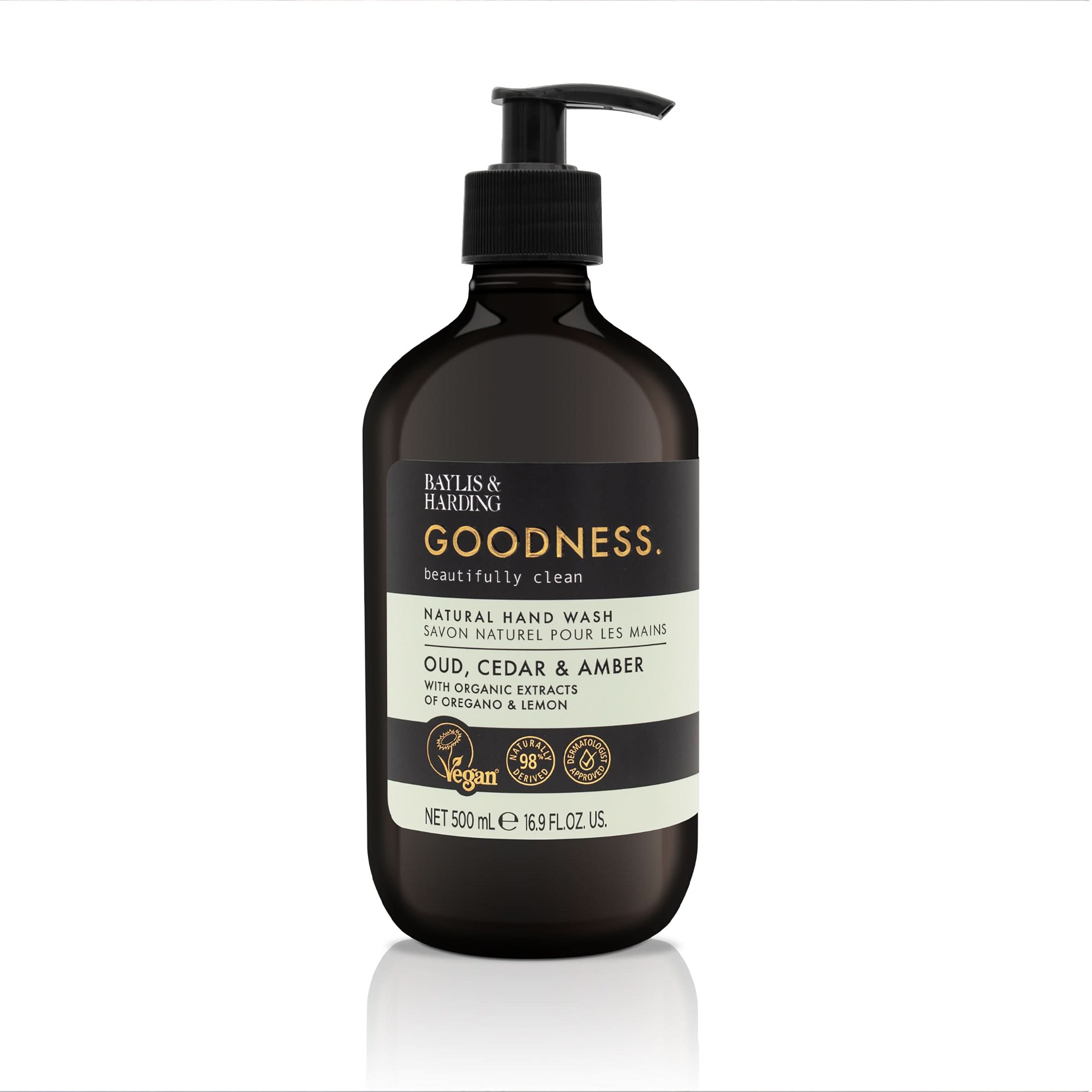 Baylis & Harding Goodness Oud, Cedar & Amber Hand Wash 500ml