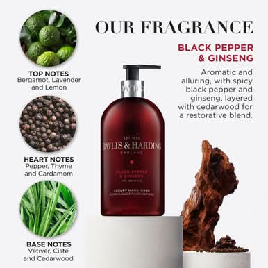 Baylis & Harding Men's Black Pepper & Ginseng Hand Wash 500ml