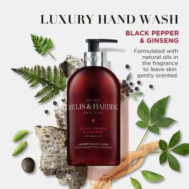 Baylis & Harding Men's Black Pepper & Ginseng Hand Wash 500ml