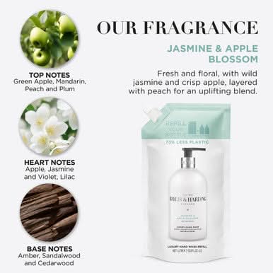 Baylis & Harding Signature Jasmine & Apple Blossom Anti-Bacterial Hand Wash 1 Litre Refill