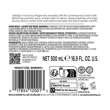 Baylis & Harding Vetiver, Cedar & Lemongrass Anti-Bacterial Hand Wash 500ml
