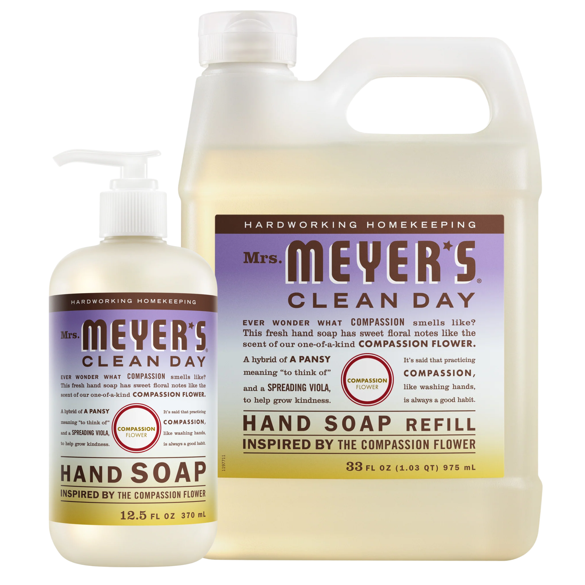 Compassion Flower Liquid Hand Soap & Refill Set