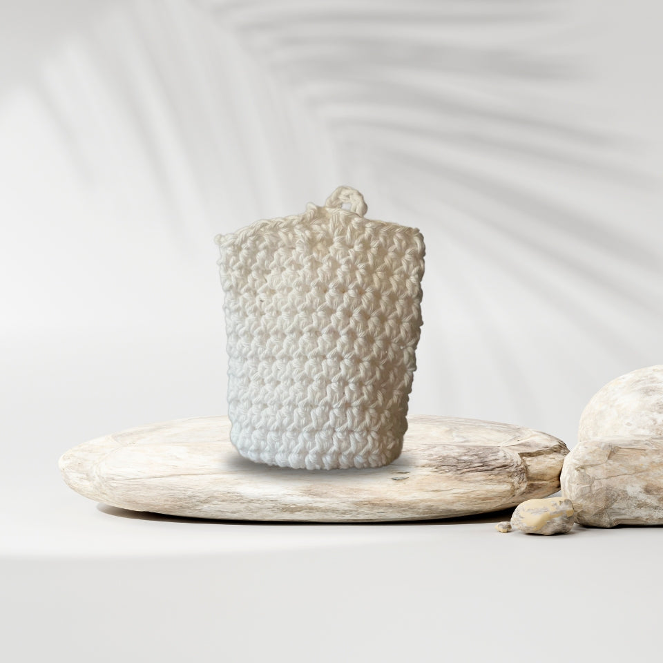 Soap Saver Bag - White Cotton
