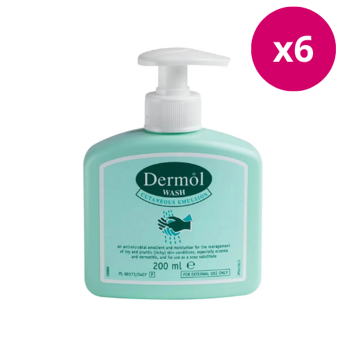 Dermol Wash Emulsion 200ml x6
