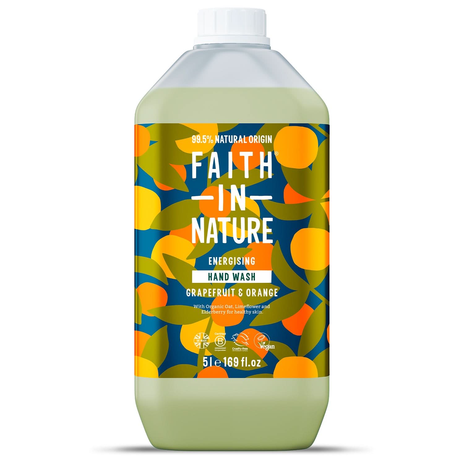 Faith In Nature Hand Wash Grapefruit & Orange 5L