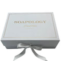 SoapologyNYC Signature Gift Box with assorted soaps and skincare products, beautifully arranged in a gift box for gifting.