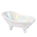 Ceramic tub soap dish - Iridescent Curve
