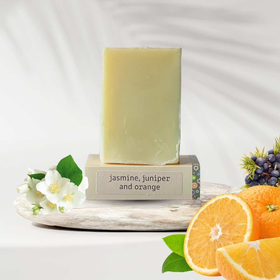 Jasmine, Juniper and Orange Bar - Uplifting Soap and Solid Shampoo - back on 16th August