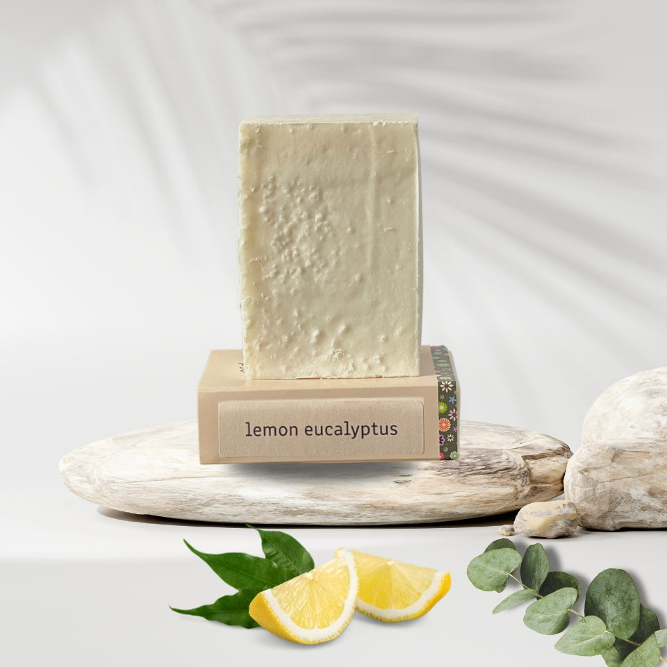 Lemon Eucalyptus Salt Soap Bar – Antibacterial Soap for Oily & Congested Skin