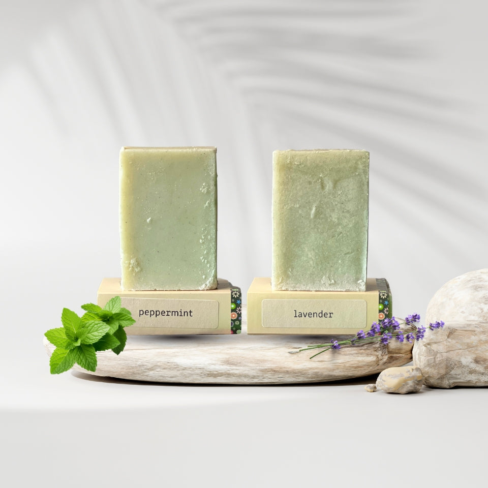 Lavender and Peppermint Pumice Soaps Pair