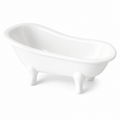 White Ceramic Clawfoot Bathtub Soap Dish