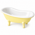 Yellow Ceramic Clawfoot Bathtub Soap Dish