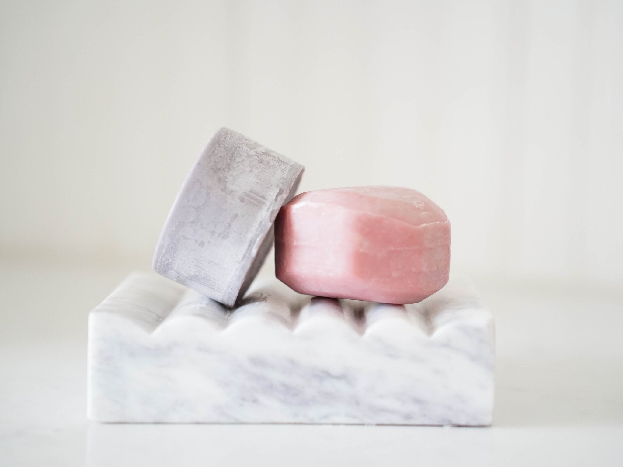 White Scalloped Marble Soap Dish