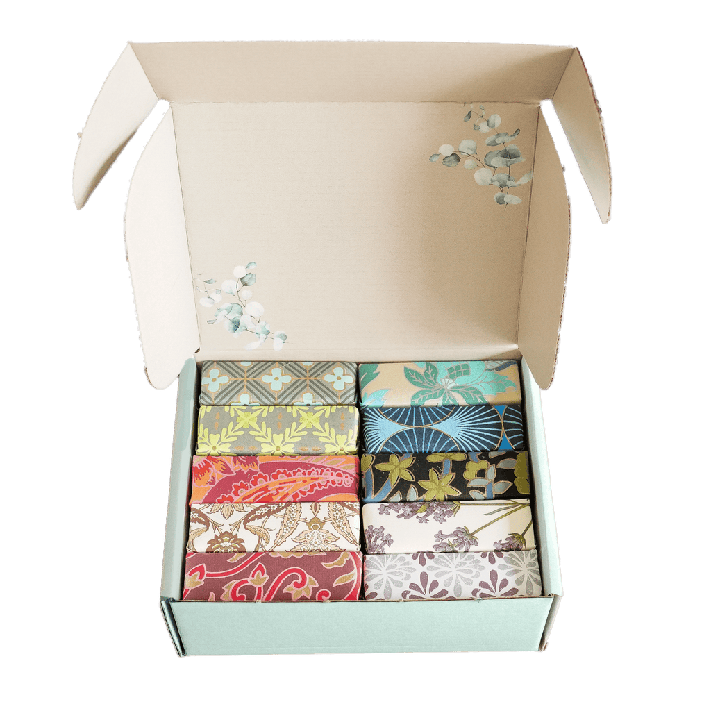 Gift Box of 10 Artisan Essential Oil Soaps - Handmade Natural Bar Soap