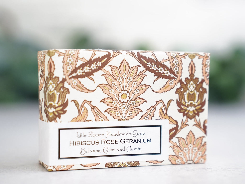 Hibiscus Rose Geranium - Handmade Bar Soap - Little Flower Soap Co