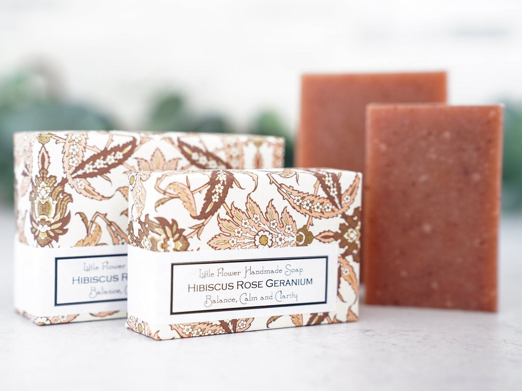 Hibiscus Rose Geranium - Large Bar Soap 6oz