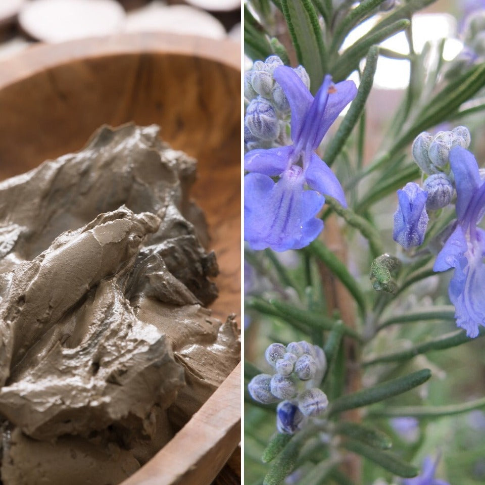 Mineral Mud and Rosemary Bar - Skin Detox Bar & Clarifying Shampoo