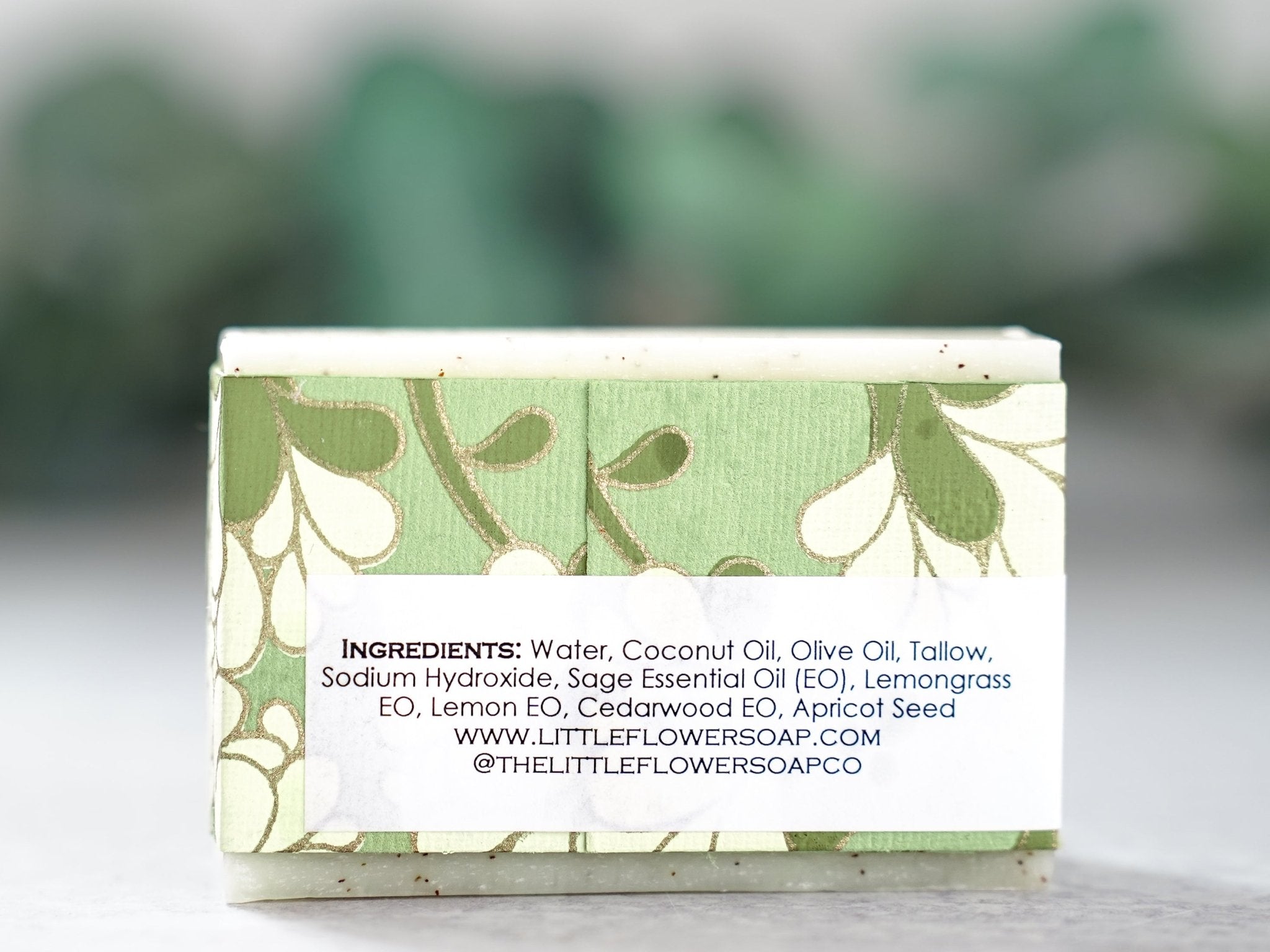 Lemon Sage Apricot Scrub - Handmade Bar Soap
