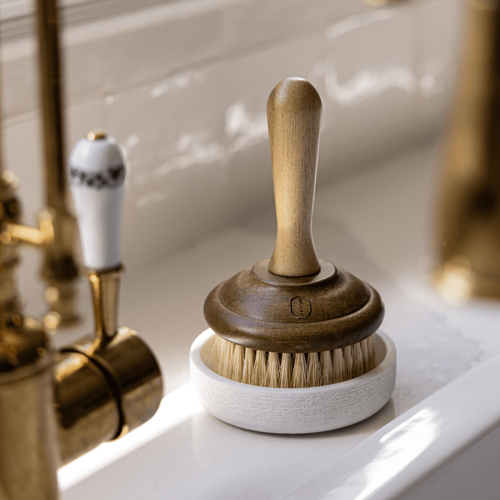 Marble Soap & Brush Holder