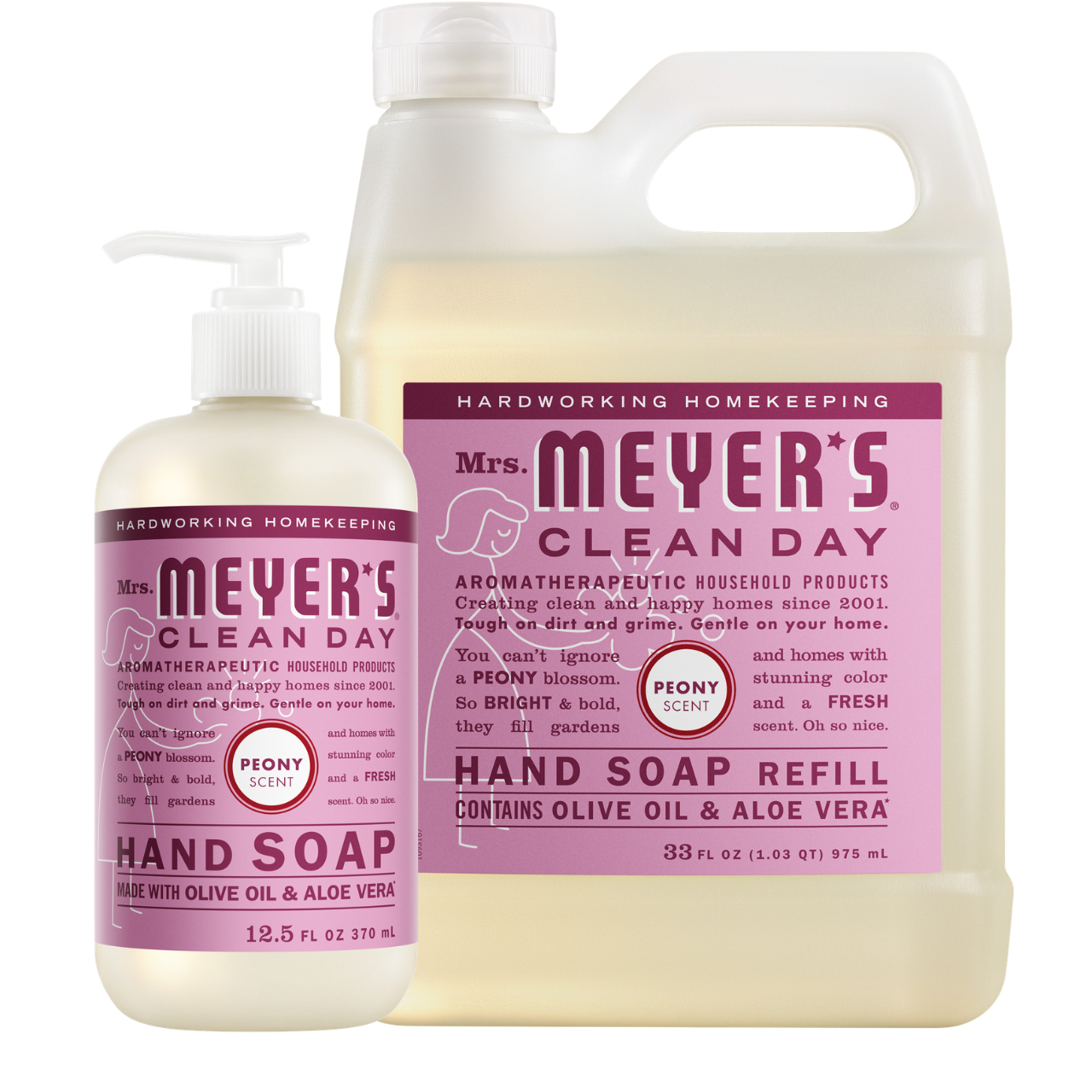 Peony Liquid Hand Soap & Refill Set