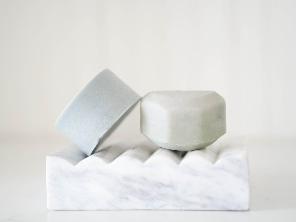 White Scalloped Marble Soap Dish