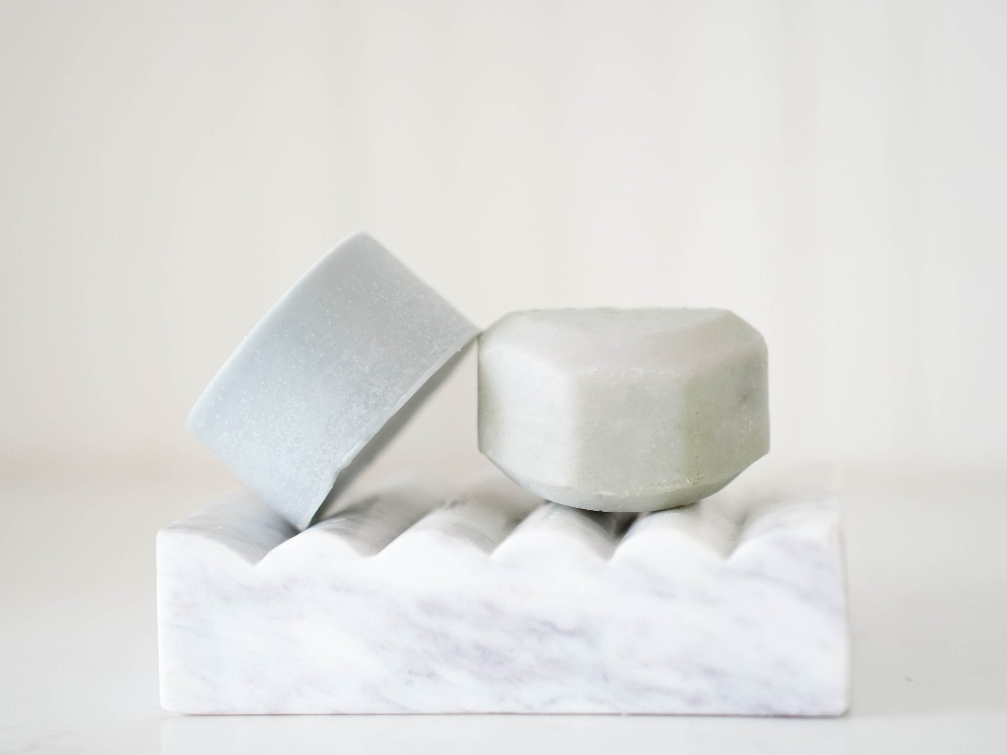 White Scalloped Marble Soap Dish