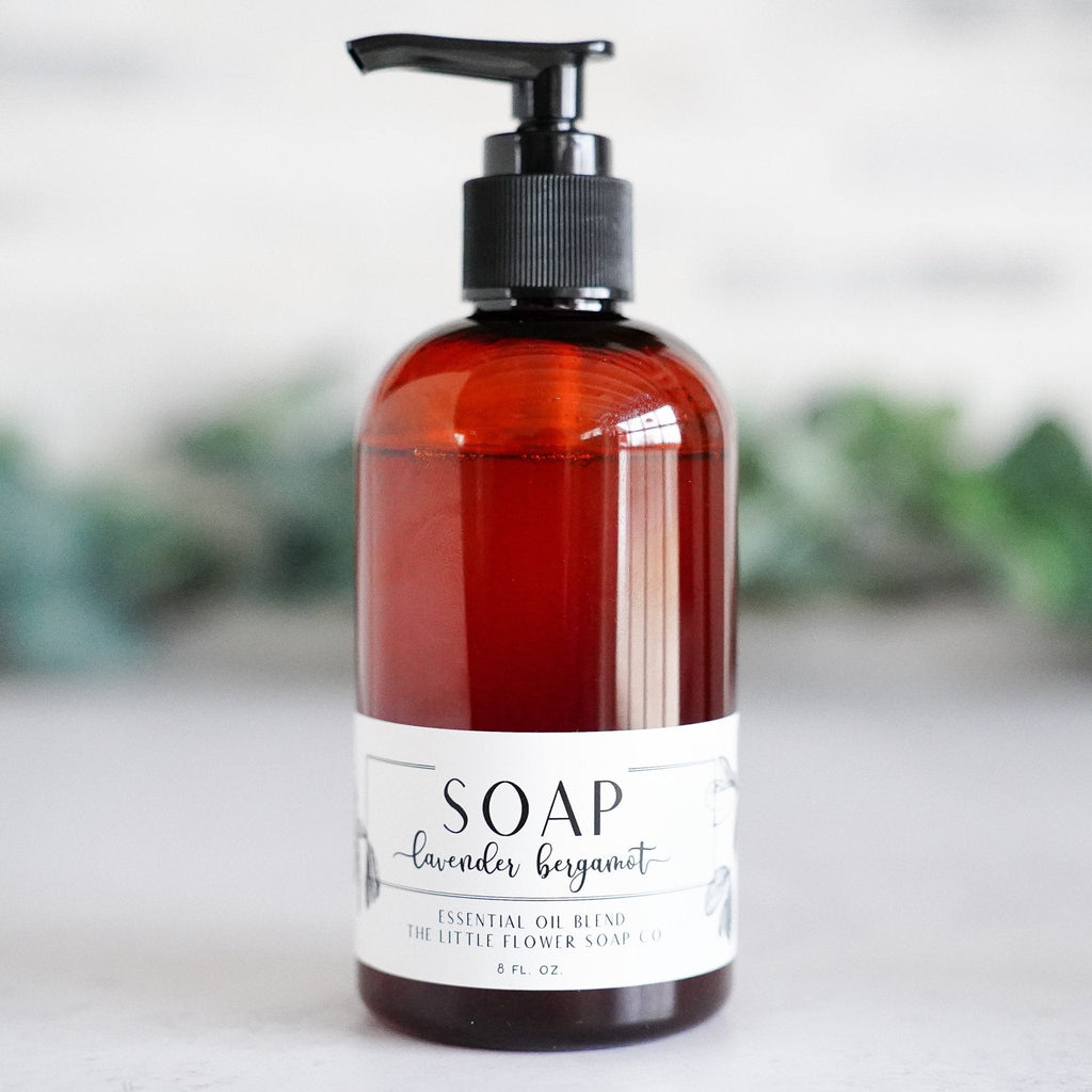 SET Liquid Hand Soap and Lotion - Lavender Bergamot - Little Flower Soap Co