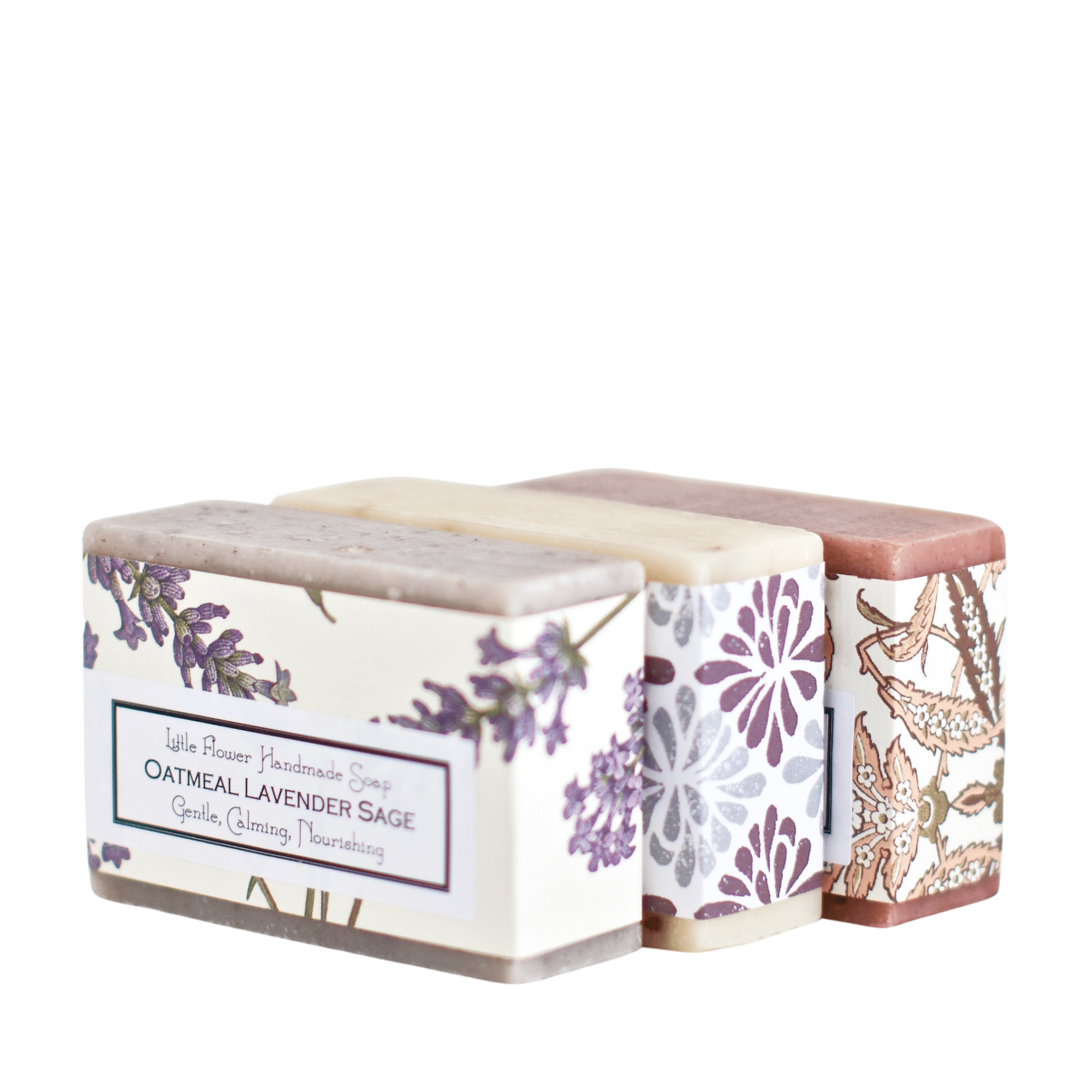 Set of 3 Bars Handmade Soaps for Bath or Sink Side