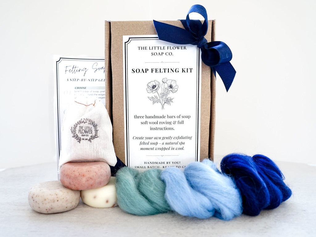 Soap Felting Kit - DIY Wool wrapped soap