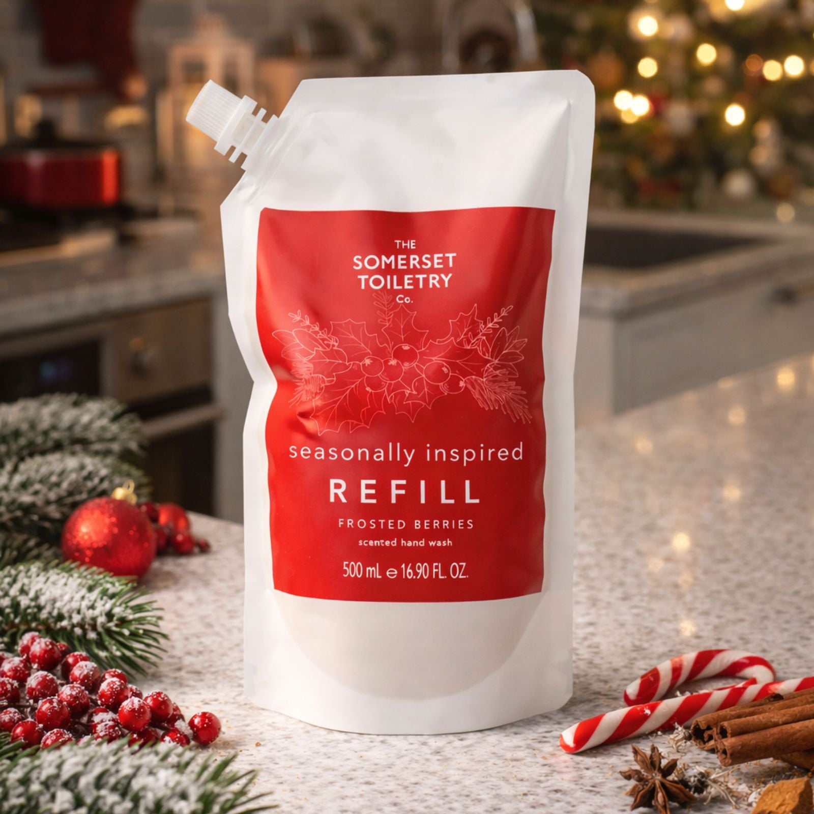 Festive Hand Wash Refill Frosted Berries 500ml