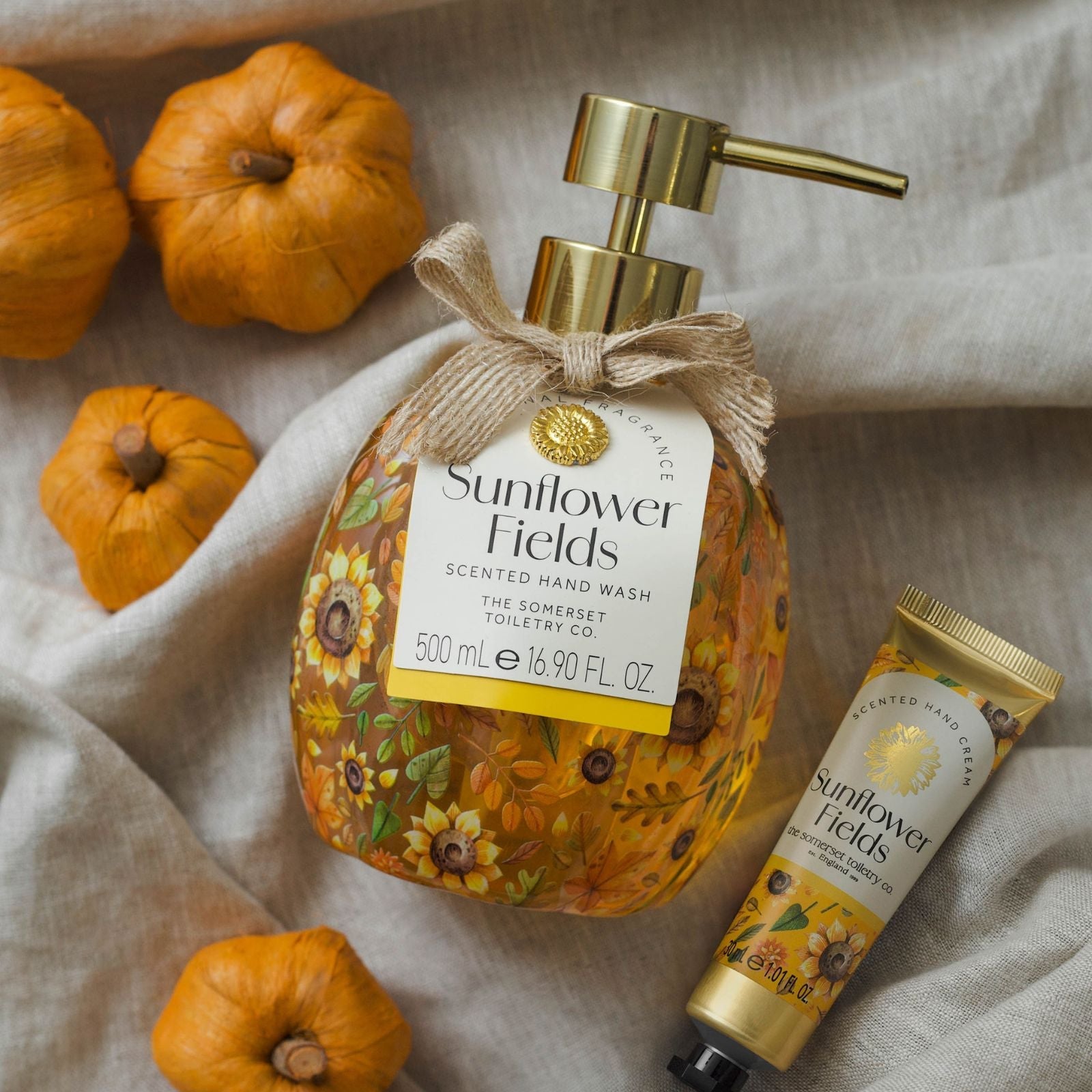 Sunflower Fields Pattern Pumpkin Hand Wash 500ml